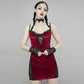 Witchy Clothing Goth Velvet & Lace Sexy Dress Gothic Clothing