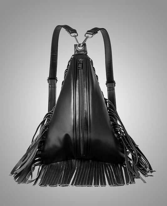 Tassels Leather Backpack Gothic Bag