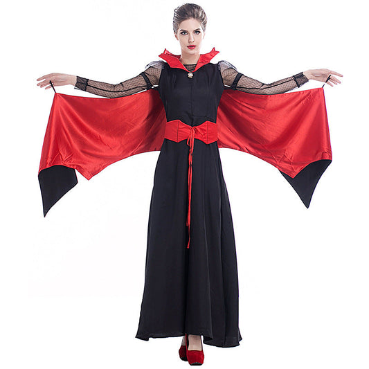 Deluxe Women Vampire Queen Witch Cosplay Costume For Halloween Party Performance