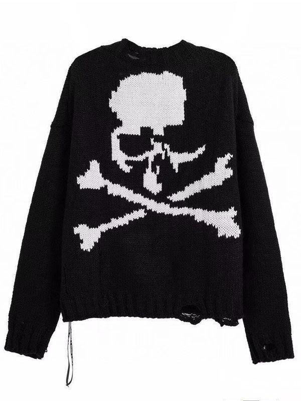 Skull Hollow Out Knitted Top 
