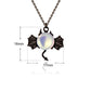 Sterling Silver Demon Necklace Bat Moonstone Witch Necklace