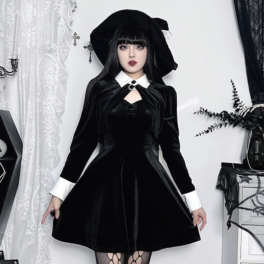 Black doll dress set Goth dress
