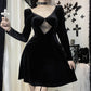 Goth lace spider hollow-out dress ah0132