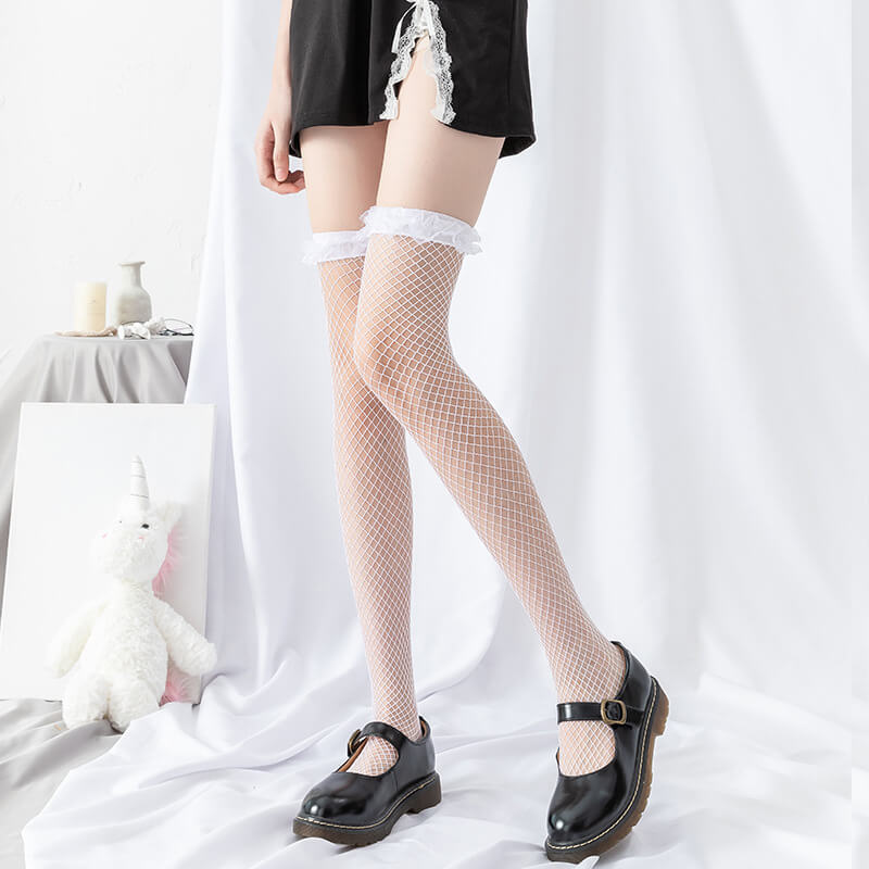 Lace doll fishnet stockings c0002