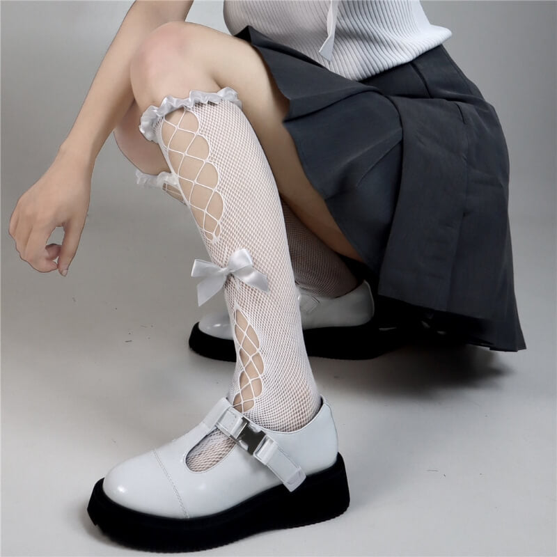 Sweet alternative lolita lace bow stockings c0024