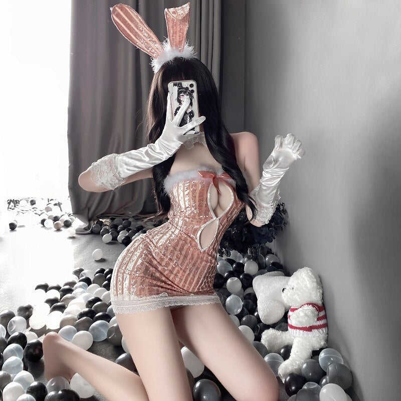 Soft Velour Bunny Set