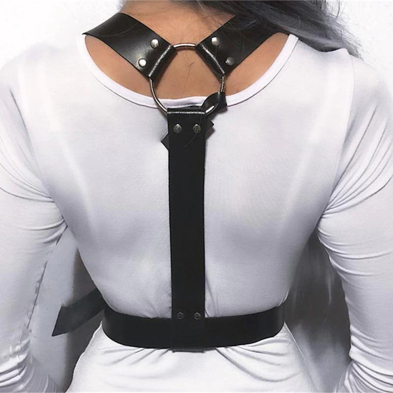 Women Sexy Leather Body Bondage / Belt Straps Garter / Erotic Fetish Body Harness